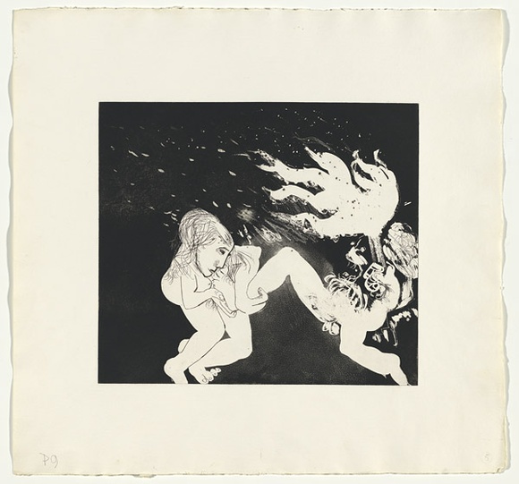 Artist: b'BOYD, Arthur' | Title: bWomen's chorus. | Date: (1970) | Technique: b'etching and aquatint, printed in black ink, from one plate' | Copyright: b'Reproduced with permission of Bundanon Trust'