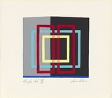 Artist: Vickers, Trevor. | Title: not titled [Blue, yellow and red squares]. | Date: 2000 | Technique: screenprint, printed in colour, from multiple stencils