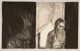 Artist: Trenfield, Wells. | Title: Self-portrait | Date: 1982, December | Technique: lithograph, printed in black ink, from one stone