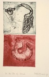 Artist: b'Fitzgerald, Mirabel.' | Title: b'In the sea of desire' | Date: 1993 | Technique: b'etching and aquatint, printed in colour, from two plates: one plate printed in blue ink, one plate printed in red ink'