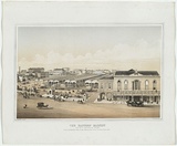 Title: b'The Eastern Market.' | Date: 1864 | Technique: b'lithograph, printed in colour, from two stones'