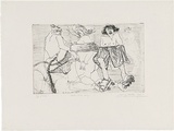 Artist: WALKER, Murray | Title: Roller skate derby. | Date: 1976 | Technique: etching, printed in black ink, from one plate