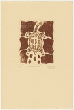 Artist: Namok, Rosella. | Title: Freshwater turtle | Date: 1997, August | Technique: etching and aquatint, printed in brown ink, from one plate