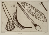 Artist: Carter, Jimealie Joyce. | Title: Nanyak | Date: 1999, April | Technique: etching, printed in black ink, from one plate