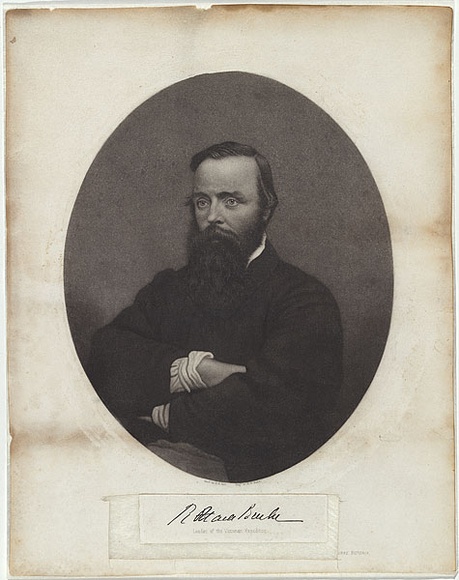 Title: bR. O'Hara Burke. | Date: 1861 | Technique: b'mezzotint engraving, printed in black ink, from one copper plate'