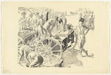 Artist: b'Dyson, Will.' | Title: b'The cookers near Villers-Brettoneux.' | Date: 1918 | Technique: b'lithograph, printed in black ink, from one stone Arnold unbleached'