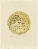 Artist: Boyd, Hermia. | Title: (Lyric poem). | Date: 1978 | Technique: etching, printed in pale yellow ink, from one plate