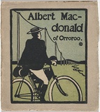 Artist: Young, Blamire. | Title: Albert Macdonald on his Swift cycle. | Date: 1898 | Technique: woodcut, printed in colour, from three blocks