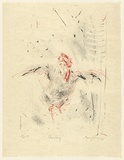 Artist: MACQUEEN, Mary | Title: Charley. | Date: 1983 | Technique: lithograph, printed in colour, from multiple plates; in black and red ink | Copyright: Courtesy Paulette Calhoun, for the estate of Mary Macqueen