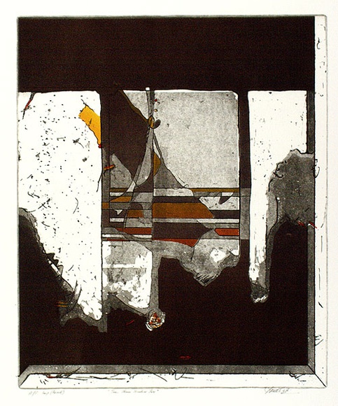 Artist: b'Leti, Bruno.' | Title: b'See thru window two' | Date: 1976 | Technique: b'etching and aquatint, printed in colour, from one plate'