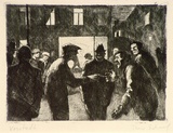 Artist: b'Scharf, Theo.' | Title: b'Vorstadt [suburb]' | Date: c.1955 | Technique: b'etching' | Copyright: b'\xc2\xa9 The Estate of Theo Scharf.'