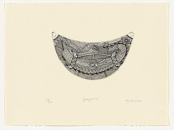 Artist: b'NGULAMEN,' | Title: b'Ganyarra.' | Date: 2006 | Technique: b'etching, printed in black ink, from one plate'