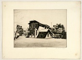Artist: b'PLATT, Austin' | Title: b'Firbank CEGGS, Melbourne' | Date: 1936 | Technique: b'etching, printed in black ink, from one plate'