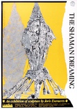 Artist: ARNOLD, Raymond | Title: The shaman dreaming. An exhibition of sculpture by Joris Everaerts, Chameleon Galleries, Hobart. | Date: 1987 | Technique: screenprint, printed in colour, from three stencils