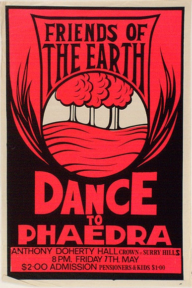 Artist: b'UNKNOWN' | Title: b'Friends of the earth - Dance to Phaedra' | Date: c.1975