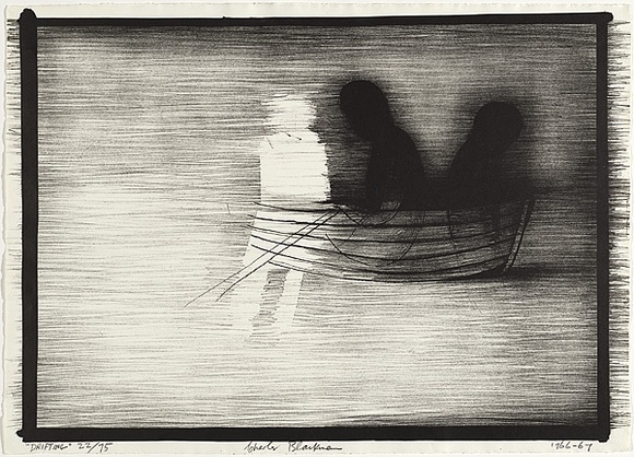 Artist: b'Blackman, Charles.' | Title: b'Drifting' | Date: 1966 | Technique: b'lithograph, printed in black ink, from one plate'