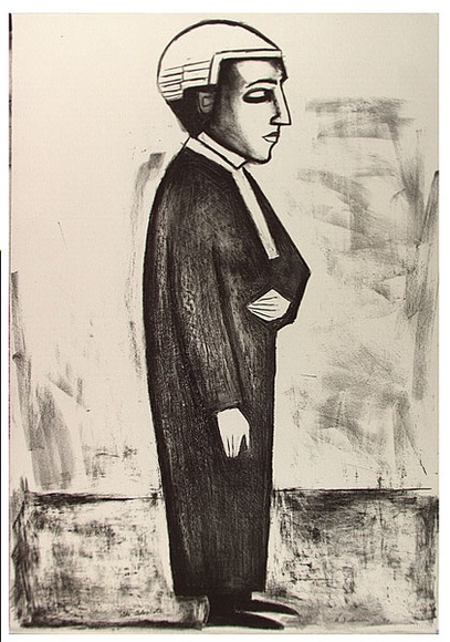 Artist: b'Dickerson, Robert.' | Title: b'The advocate' | Date: 1990 | Technique: b'lithograph, printed in black ink, from one stone [or plate]'