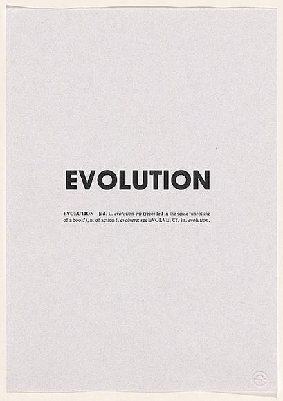 Artist: b'VARIOUS, Staff and students from the Queensland College of Art Print' | Title: b'Evolution.' | Date: 1992 | Technique: b'various'