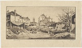 Artist: b'LINDSAY, Lionel' | Title: b'The Rocks, from Princes Street' | Date: 1931 | Technique: b'etching, printed in brown ink with plate-tone, from one plate' | Copyright: b'Courtesy of the National Library of Australia'