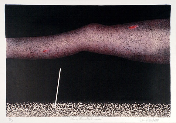 Artist: b'Hadley, Basil.' | Title: b'Cross country runner' | Date: 1980 | Technique: b'lithograph, printed in colour, from multiple stones [or plates]'