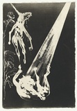 Artist: b'BOYD, Arthur' | Title: b'The unicorn and the angel.' | Date: 1975 | Technique: b'aquatint, printed in black ink, from one plate' | Copyright: b'Reproduced with permission of Bundanon Trust'