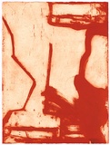 Title: b'Shallow grave 1 [panel 4]' | Date: 2000 | Technique: b'liftground aquatint, printed in red ink, from one copper plate'