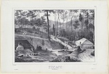 Title: bMoulin a scie, dans les bois d'Hobart-town. Van-Diemen. (Saw mill, Hobart Town) | Date: c.1833 | Technique: b'lithograph, printed in black ink, from one stone'