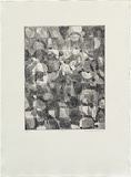 Artist: b'MADDOCK, Bea' | Title: b'N.F.' | Date: 1972 | Technique: b'etching and aquatint with burnishing, printed in black ink, from one zinc plate'