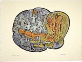 Artist: b'Morububuna, Martin.' | Title: b'The death of Mitikata' | Date: 1983 | Technique: b'screenprint, printed in colour inks, from six screens'