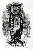 Artist: b'Grieve, Robert.' | Title: b'Owl' | Date: 1957 | Technique: b'lithograph, printed in black ink, from one stone'