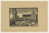 Artist: b'Groblicka, Lidia.' | Title: b'Nowy Sacz' | Date: 1953-54 | Technique: b'woodcut, printed in black ink, from one block'