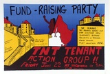 Artist: b'Hayes, Ray.' | Title: b'TNT tenant action group' | Date: 1979 | Technique: b'screenprint, printed in colour, from four stencils'