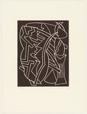 Artist: LEACH-JONES, Alun | Title: Lupercalia #2 | Date: 1983 | Technique: linocut, printed in brown ink, from one block | Copyright: Courtesy of the artist