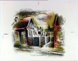 Artist: MACQUEEN, Mary | Title: Fitzroy | Date: 1956 | Technique: lithograph, printed in colour, from multiple plates | Copyright: Courtesy Paulette Calhoun, for the estate of Mary Macqueen