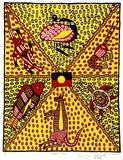 Artist: Campbell (Jnr.), Robert | Title: Tribal totems | Date: 1989 | Technique: screenprint, printed in colour, from multiple stencils | Copyright: Courtesy of Rolsyn Oxley9 Gallery
