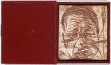 Artist: b'VIRIDIAN PRESS' | Title: b'Alphabet/Haemorrhage.' | Date: 1996 | Technique: b'etching, printed in red ochre ink, from one plate'