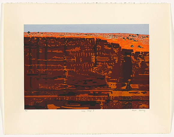 Artist: b'Newberry, Angela.' | Title: b'Kings Canyon I.' | Date: 1997 | Technique: b'screenprint, printed in colour, from ten stencils'