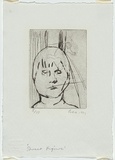 Artist: MADDOCK, Bea | Title: Street figure | Date: December 1966 | Technique: drypoint, printed in black ink, from one copper plate