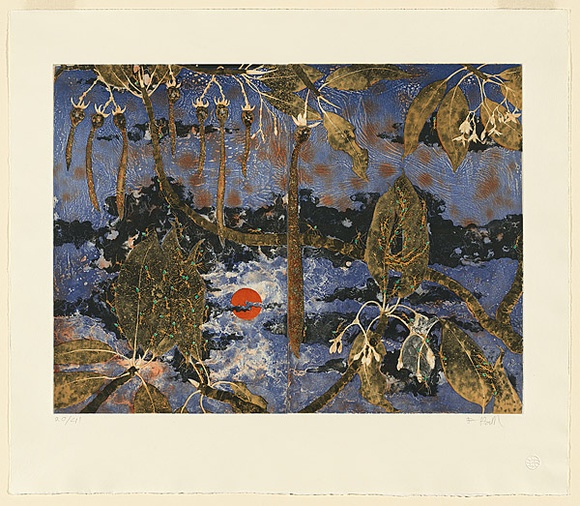Title: b'Mangrove - W\xc3\xa4lmu' | Date: 2010 | Technique: b'etching, printed in colour, from six plates'