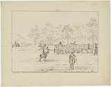 Title: b'Taking away a draft of young cattle' | Date: c.1853 | Technique: b'lithograph, printed in black ink, from one stone'
