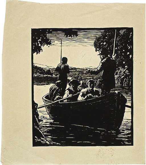 Artist: b'Waller, M. Napier.' | Title: b'John Batman' | Date: c.1923 | Technique: b'linocut, printed in black ink, from one block'