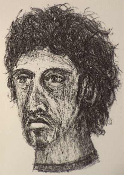 Artist: b'Harman, Julia.' | Title: b'Book of heads [7]' | Date: 1990, October | Technique: b'lithograph, printed in black ink, from one stone' | Copyright: b'\xc2\xa9 Julia Harman'