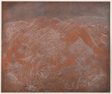 Artist: BOYD, Arthur | Title: Plate 6: Washing nude with starry sky. | Date: 1962-63 | Technique: etched plate | Copyright: This work appears on screen courtesy of Bundanon Trust