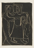 Title: b'Native dancer' | Date: 1953 | Technique: b'screenprint, printed black ink, from one stencil'