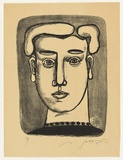 Artist: b'SELLBACH, Udo' | Title: b'Head' | Date: 1951 | Technique: b'lithograph, printed in black ink, from one stone [or plate]'