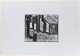 Artist: b'MADDOCK, Bea' | Title: b'(Old hotel)' | Date: c.1982 | Technique: b'relief-etching, printed in black ink, from one plate'