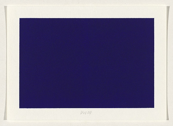 Title: not titled [deep blue] | Date: 2004 | Technique: screenprint, printed in acrylic paint, from one stencil