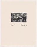 Artist: HARDING, Nicholas | Title: Untitled (Central Railway). | Date: 2002 | Technique: open-bite and aquatint, printed in black ink, from one plate