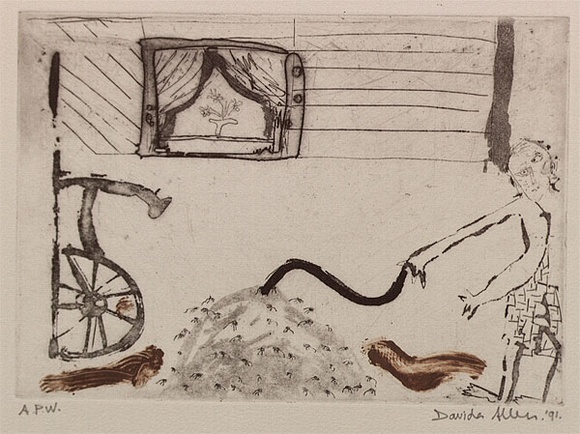 Artist: b'Allen, Davida' | Title: b'Your favourite thing' | Date: 1991, July - September | Technique: b'etching and monoprint, printed in colour, from one plate'