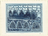 Artist: b'McKenzie, Queenie' | Title: b'Ngayiwoorrji' | Date: 1998, 31 January | Technique: b'etching, direct block out, open bite, lump rosin, aquatint lump rosin and aquatint, printed in bluish black ink, from one plate'